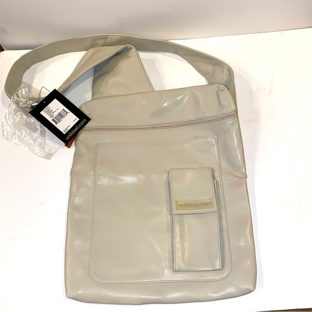 Gray cross body bag purse unlisted.com